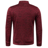  Men's Stand Collar Pullover Zipper Twist Knit Pullover Thicker Sweatshirts Autumn Solid Color Turtleneck Sweaters MartLion - Mart Lion
