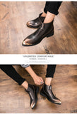 Boots Zipper High-top Leather Shoes Trendy Men's MartLion   