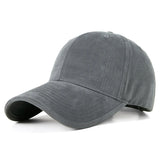 XXL Brushed Big Head Winter Men Baseball Caps Large Size Cotton Hard Lined MartLion Dark Grey 56-59 cm