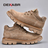 Men's Boots Genuine Leather Soft Sole Autumn Winter Ankle Boots Classical Outdoor Casual Shoes MartLion   
