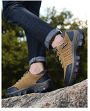 Men's Hiking Shoes Outdoor Anti Slip Hiking Boots Trekking Lace-Up Mountain Climbing Mart Lion   