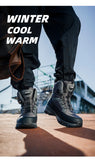 Rotating Button Men's Snow Boots Warm Plush Winter Waterproof Outdoor Hiking Wear Resistant Anti Slip MartLion   