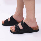 Summer Women's Platform Cork Sandals Deep Sole Mules Clogs Sandals with Arch Support Strap Adjustable Buckle MartLion   