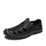 Men's Summer Hole Shoes Outdoor Non-slip Flat Beach Sandals Soft Sandals Slide Mart Lion Black 38 
