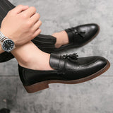 Fashion Slip Men's Dress Shoes microfiber Leather Formal Mart Lion   