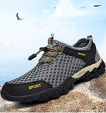 Breathable Hiking Shoes Men's Non-slip Outdoor Trekking Sneakers Rock Climbing Footwear Sports Quick-dry Aqua Fishing Mart Lion   