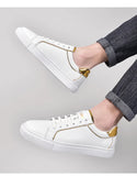 Spring Summer White Outdoor Hiking Shoes Casual Genuine Leather Skateboard Men's Sneakers MartLion   
