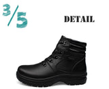 Men's Work Safety Shoes Warm Construction Protective Footwear Steel Toe Anti-smashing Non-slip Sand-proof Mart Lion   