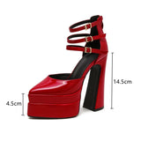 Women Sandals Summer Shoes Ankle Strap Platform Wedges High heels Gladiator Chunky MartLion   