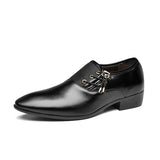 Men's Shoes Dress Leather Wedding Black Loafers Chaussure Homme Zapatos De Hombre Mart Lion black 38 