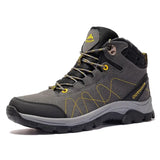 Men's Boots Couple Shoes High Top Women Outdoor Ankle Waterproof Sneakers Sport Hiking Hombre MartLion Dark Grey 36 