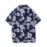 Men's Shirts Men Hawaiian Casual Polyester Shirts Kapok Printed Short MartLion   