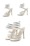 Liyke Design Crystal Gemstone Pendant Slip-On Ankle Strap Sandals Women Wedding Prom Shoes Open Toe Club Stripper Heels Mart Lion   