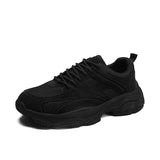 Trendy Walking Footwear Non-slip Sneaker Classic Casual Shoes Men's Athletic Running Mesh MartLion black 39 