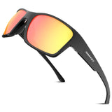 Polarized Sunglasses Fishing Eyewear Sports Glasses for Men Women Outdoor Cycling Camping Driving Surfing MartLion Bright Black Orange  