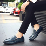  Men's Handmade Flats Loafers Leather Shoes Casual Moccasins Breathable Sneakers Driving Comfort Mart Lion - Mart Lion