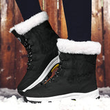 Winter Women Snow Boots Female Outdoor Boots Concise Boots Waterproof Plush Ladies Cotton-padded Shoes MartLion   