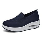 Sneakers Women's Sports Shoes Mesh Breathable Platform Tennis Casual Slip-On Ladies Walking Vulcanized Shoes Zapatillas Mujer MartLion Blue 36 