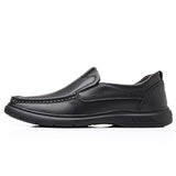 Genuine Leather Men's Loafers Slip On Casual Shoes Hollow out Breathable Flat Footwear Flat for driving Mart Lion   