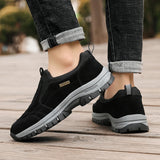 Men's Walking Shoes Outdoor Sports Casual Sneakers Winter Warm Non-slip Flat Suede Loafers MartLion   
