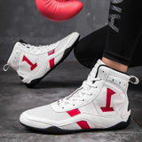 Women and Men's Boxing Wrestling Shoes Unisex Breathable Fighting Fitness Sneakers Non-Slip Wrestling Competition Training MartLion   