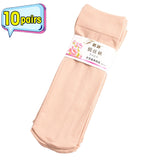 20pairs Elastic Silk Women Summer Socks Transparent Ultrathin Meias Socks Female Thin Crystal Nylon Short Ankle Sox Mart Lion 10Pairs Skin  