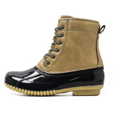 Winter Women Snow Boots PU Leather Hiking Shoes Thick Plush Super Warm Anti-Slip Sports Casual MartLion Beige 42
