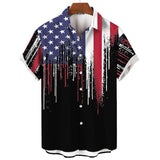 American Shirt Independence Day Printed Short Sleeved T-Shirt Summer Casual Shirts MartLion E01-HY31395 XL 