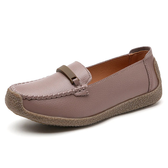 Genuine Leather Casual Shoes Slip On Flat Women's Loafers Luxury Sneakers Moccasins