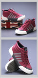 Green High-Top Canvas Shoes Men's Winter Sneakers Warm Fur Shoes Lace-up Casual Sneaker Man MartLion