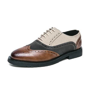 Elegant Men's Dress Shoes Pointed Toe Leather Formal Brogues zapatos de vestir MartLion baizong 1113 38 CHINA