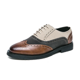 Elegant Men's Dress Shoes Pointed Toe Leather Formal Brogues zapatos de vestir MartLion baizong 1113 38 CHINA