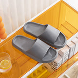 Bathroom Slipper Non Slip Shower Slides Sandals Women Men's Embossed Summer Pool Flip Flop Indoor Home Shoes Mart Lion Gray 3637 