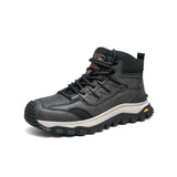 Outdoor Hiking Shoes Thick-soled Casual Men's Winter Boots Sports High-top Trekking MartLion Black 39 