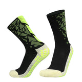 Silicone Anti Slip Football Socks Takraw Men Women Sport Basketball Grip Soccer Socks MartLion black green  