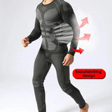 Men's Sport Thermal Underwear Suits Outdoor Cycling Compression Sportswear Quick Dry Breathable Clothes MartLion   