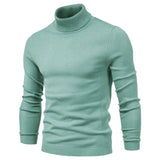 Winter Thick Men's Sweaters Casual Turtle Neck Solid Color Warm Slim Turtleneck Sweaters Pullover MartLion   