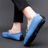 Men's Leather Loafers Moccasins Slip On Flat Casual Shoes Driving Unisex Loafers Designer Zapatos
