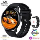 Bluetooth Call Women Smart Watch Full Touch Fitness IP68 Waterproof Men's Smartwatch Lady Clock + box For Android IOS MartLion SA-Alpha-1 L Black CHINA 