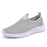 Shoes for Men Slip on Casual Breathable Mesh Outdoor Non Slip Lazy Shoes Lightweight  Men Shoes MartLion Grey 40 