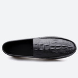 Super Soft Men's Moccasins Slip On Loafers Flats Casual Footwear Crocodile Microfiber Leather Shoes Mart Lion   