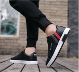 Men's Sneakers Casual Sports White Tenis Masculino Lace-Up Moccasin Trendy Flats Shoes Running Walking Mart Lion   