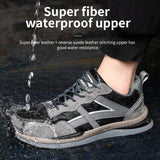 Waterproof Work Safety Shoes Steel Toe Cap Reflective Strip Indestructible Anti-smash Men's Sneakers Construction Footwear Mart Lion   