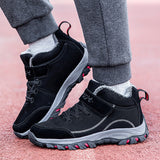 Winter Leather Boots Women Men's Shoes Waterproof Plush Keep Warm Sneakers Outdoor Ankle Snow Casual Mart Lion   