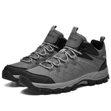 Men's Shoes Outdoor Mountaineering Waterproof Boots Leather Sports Climbing MartLion Gray 39 
