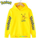 Kawaii Pokemon Hoodie Kids Clothes Girls Clothing Baby Boys Clothes Autumn Warm Pikachu Sweatshirt Children Tops MartLion The picture color 20 140 