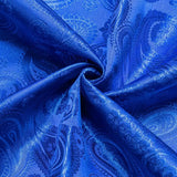 Hi-Tie Navy Royal Sky Blue Silk Men's Shirts Lapel Collar Long Sleeve Dress Shirt Jacquard Blouse Wedding MartLion   