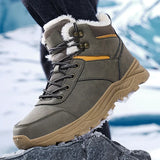 Winter Men Boots Warm  Outdoor Men's Snow Boots Non-slip Men Cotton Boots Lightweight Waterproof Working Ankle Boots MartLion   