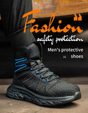 working shoes with iron anti smash warm work boots steel toe safety anti puncture work sneakers winter work men's MartLion   