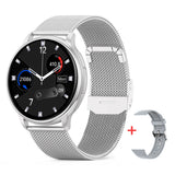 WEEDOM 2023 Bluetooth Call Smart Watch Women Dial Watches Men's Sport Fitness Tracker Heart Rate Smartwatch For Android IOS MartLion Mesh Silver  